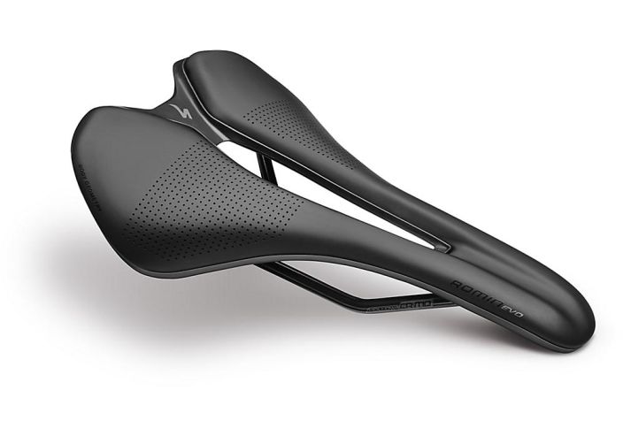 Specialized Romin Evo Comp Gel Saddle 143 Black Kevyt ja matala hyvin avonainen Gel-satula. Cr-Mo -kiskot Leveys 143mm Paino
