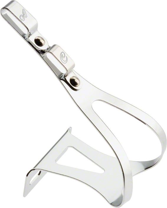 All-City A/C Swan Road style double Clips Chrome Metalliset varvaskoukut tuplaremmeille.