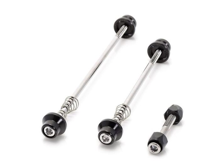 XLC Quick release QR-A01 Aluminium/CrMo Pikalinkut 5mm kuusiokolokiinnityksella. Etu 100mm Taka 135mm Satulatolppa