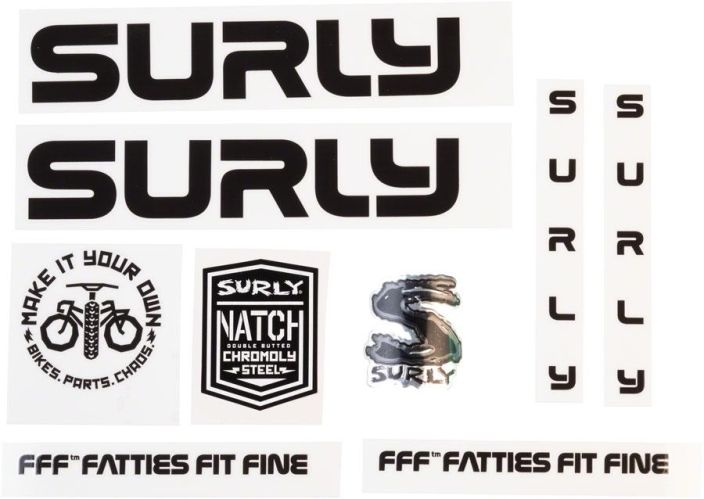 Surly Intergalactic Decal Set - Black Surly tarrasarja.