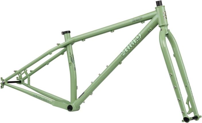Surly Krampus Frame Sage Green Surly Krampus -runkosetti. Suunniteltu 29+ -renkaille. Rungossa nyt kaytossa uudistetut