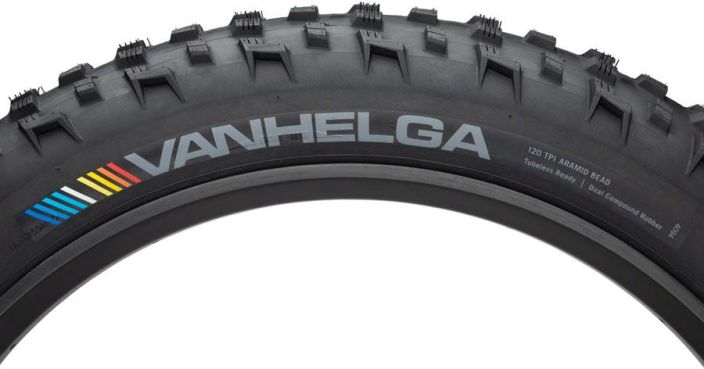 45NRTH VanHelga Fat Bike Tire: 27.5 x 4.0&quot; Tubeless Ready Folding, 120tpi, Black  tuotekuva 2