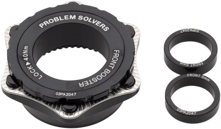 Problem Solvers Front 10mm Booster Kit - Center Lock Hub Booster thru-axle hub spacer kits are designed to give your Problem Solvers Front 10mm Booster Kit - Center Lock Hub Booster thru-axle hub spacer kits are designed to give your