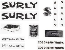 Surly Surly Ice Cream Truck Frame Decal Set - Black