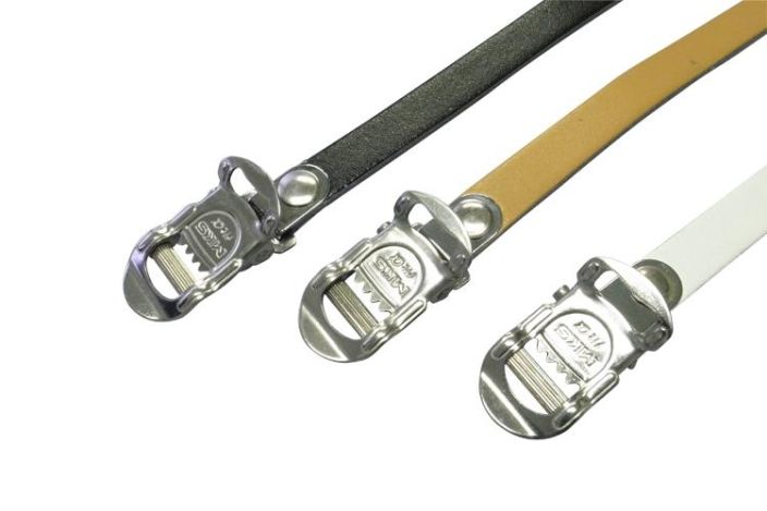 MKS Toe Straps Fit-A Sprits Nahkaiset varvaskoukun remmit. Pituus 400mm Leveys 12.5mm