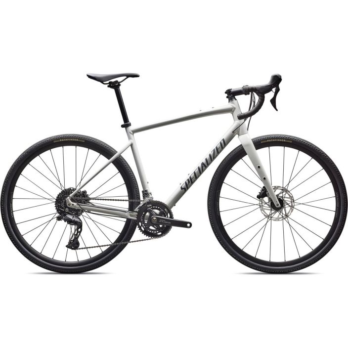 Specialized Diverge E5 Cues Dune White Specialized Diverge E5 on monipuolinen gravel-pyora, joka tarjoaa nopean ja vakaan