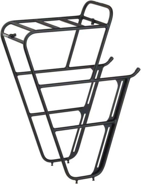 Surly CroMoly Front Rack 2.0 Tukeva ja vahva etuteline 26&quot; - 29&quot; -pyoriin. Ei sovellu 135mm etunavalle.