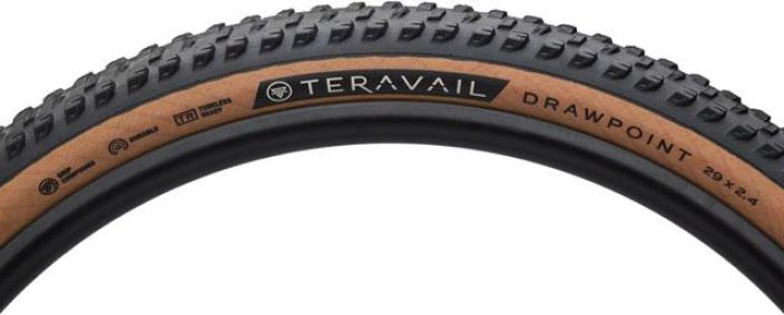 Teravail Drawpoint Tire 29 x 2.4, Tubeless, Fold.Tan, Light Trail, Grip Compound tuotekuva 2